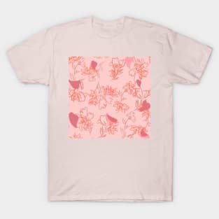 Floral Bee Print T-Shirt